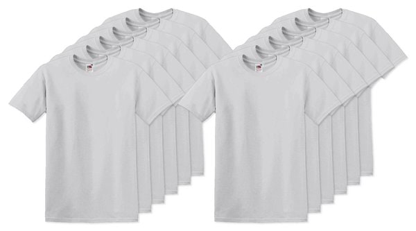 Pack da 120 Fruit of the Loom SC220 - Fruit of the Loom T-shirt Girocollo Leggera e Confortevole
