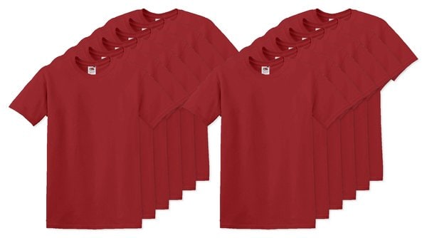 Pack of 120 Fruit of the Loom SC220 - Comfort Fit Fruit of the Loom Round Neck Tee