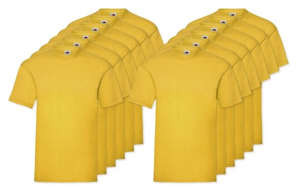 Pack da 12 Fruit of the Loom SC230 - Fruit of the Loom T-shirt Uomo Cotone Leggero