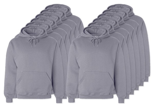 Pack of 12 Fruit of the Loom SC270 - Hooded Sweat (62-208-0)