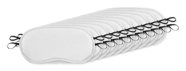 Pack of 10 GiftRetail MO9233 - BONNE NUIT Luxury Polyester Sleep Eye Mask for Restful Nights