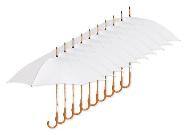 Pack da 100 GiftRetail KC5132 - CALA Ombrello con manico in legno di CALA