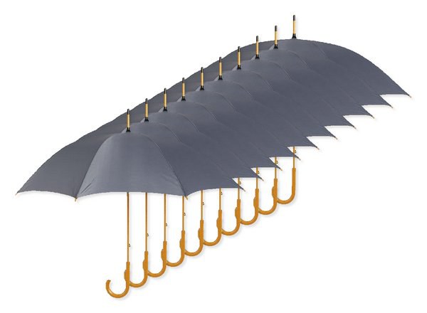 Pack da 100 GiftRetail KC5132 - CALA Ombrello con manico in legno di CALA