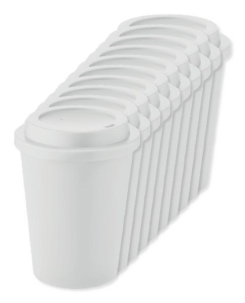 Pack da 10 GiftRetail MO6582 - NOLA Tazza da Caffè Termica Riutilizzabile 300 ml