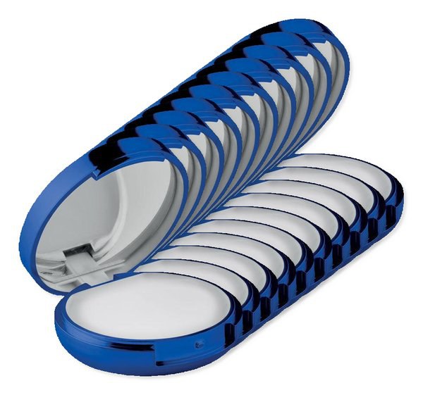 Pack da 10 GiftRetail MO9374 - DUO MIRROR Specchietto con lucidalabbra