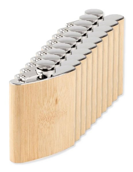 Pack da 10 GiftRetail MO6356 - HIPHIP Fiaschetta in bamboo 175ml