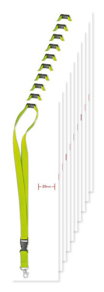 Pack of 100 GiftRetail MO8595 - LANY Premium 20mm Lanyard with Metal Hook and Safety Features