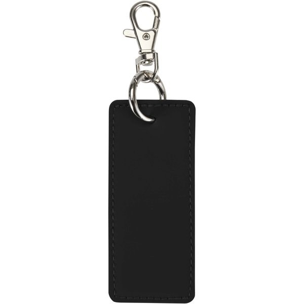 Portachiavi con charm a forma rettangolare in materiale riciclato certificato GRS Resi Plus - EgotierPro 130141