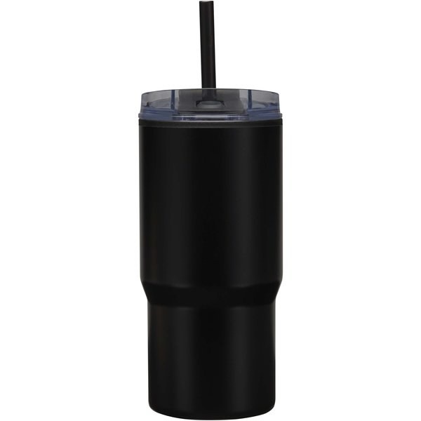 Bicchiere termico in materiale riciclato RCS a doppia parete con cannuccia da 540 ml Westin - EgotierPro 100959