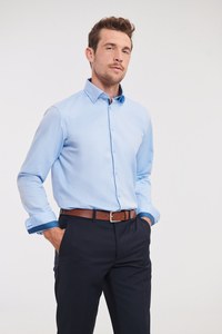 Russell RU964M - CAMICIA UOMO HERRINGBONE MANICA LUNGA