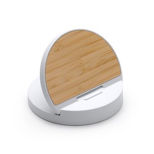 REMUS 10W Wireless Charger, Bamboo/ABS - EgotierPro CR1082
