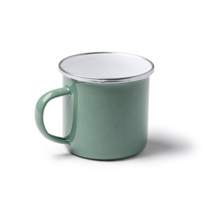 CARDIF Retro-style enameled metal mug - EgotierPro TZ1213