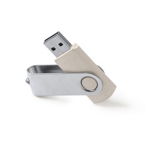 Stamina US4194 - VENAK USB memory stick in wheat fibre with metal swivel clip