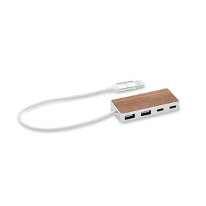 UBAH Hub USB 4 porte 27,5 cm - GiftRetail MO2387