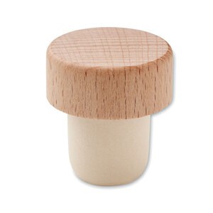 BOPPER Beech wood bottle stopper - GiftRetail MO2457