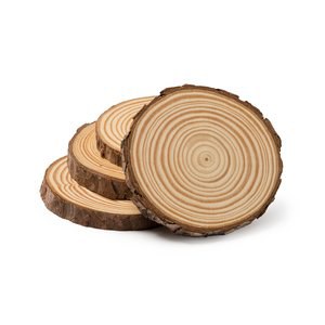 Claps 70060 - Natural Pine Wood Coaster Set with Jute Cord