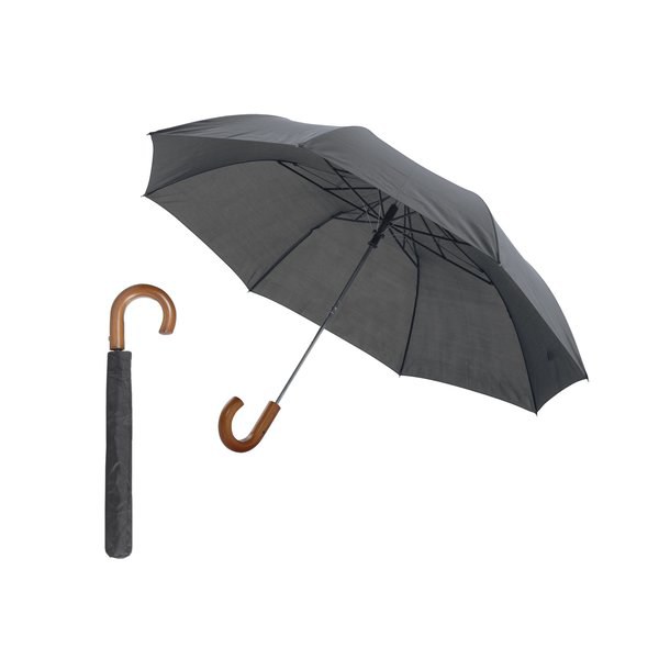 Claps 90012 - Automatic Folding Umbrella with Wooden Handle