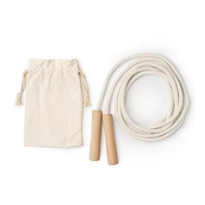 Claps 95117 - Cotton Jump Rope with Smooth Wooden Handles