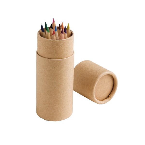 Colorful Pencil Set in Cardboard Tube