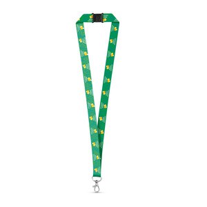 Recycled polyester (100% rPET) sublimation lanyard with carabiner - Egotier 94973