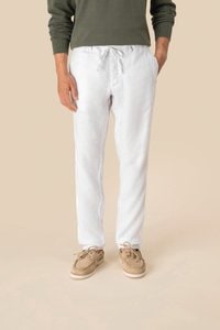 Spasso SP732 - Men's Linen Washed Effect Trousers