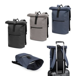 The PU roll top backpack with a 16" laptop pocket - Egotier 92534