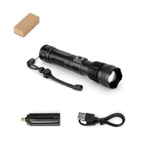 Rechargeable 10 W torch made from aluminium (100% rAL) - Egotier 98163