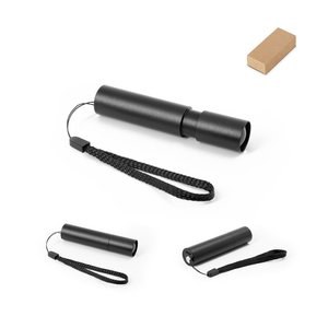 Rechargeable flashlight made from recycled aluminum (100% rAL) with 30 mm extendable tip - Egotier 98164