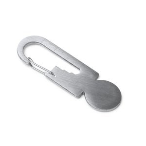 Stamina KO1729 - BLANEY Portachiavi multifunzione con moschettone e moneta per il carrello della spesa realizzato in acciaio inossidabile 304