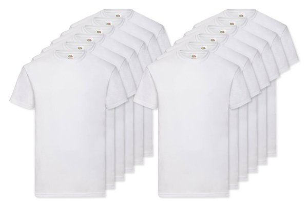 Pack da 12 Fruit of the Loom SC230 - Fruit of the Loom T-shirt Uomo Cotone Leggero