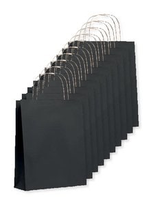 Pack of 10 GiftRetail MO6172 - PAPER TONE S Eco-Friendly Small Kraft Paper Gift Bags with Handles