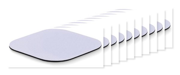 Pack of 100 GiftRetail MO6474 - LIENZO Durable Polyester Sublimation Coaster with Rubber Base