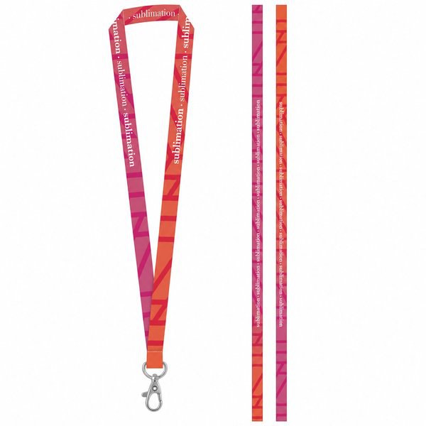 Esempio stampato di SET Lanyard SUBLIMATION Long II (20 mm) con moschettone a leva da 20 mm