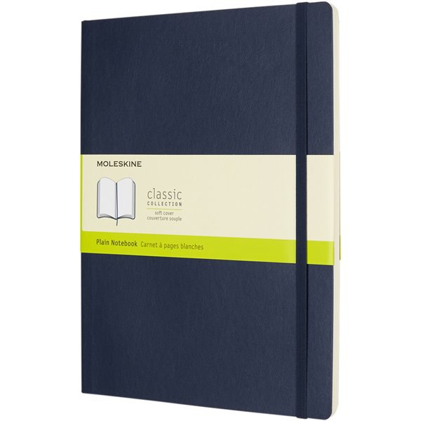 Moleskine 107181 - Blocco note Classic con copertina morbida, formato XL - pagina bianca