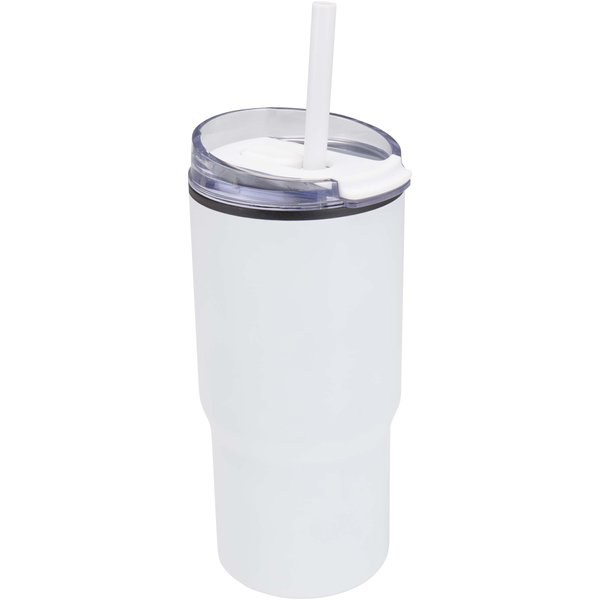 Westin 540 ml RCS recycled double wall insulated tumbler with straw