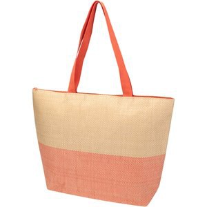 Borsa tote grande in carta paglia con cerniera Rhythm - 21L - EgotierPro 130156