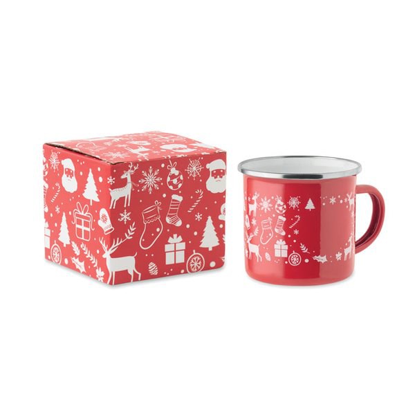 SEASOMEL Tazza smaltata natalizia 300ml - GiftRetail CX1595