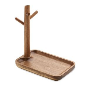 BRANCA Portachiavi in legno d'acacia - GiftRetail MO3109
