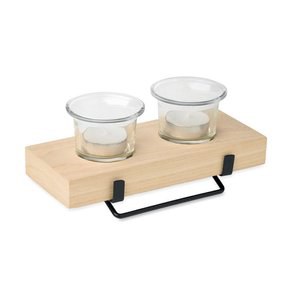 IRONDLE Set di portacandele con supporto - GiftRetail MO3114