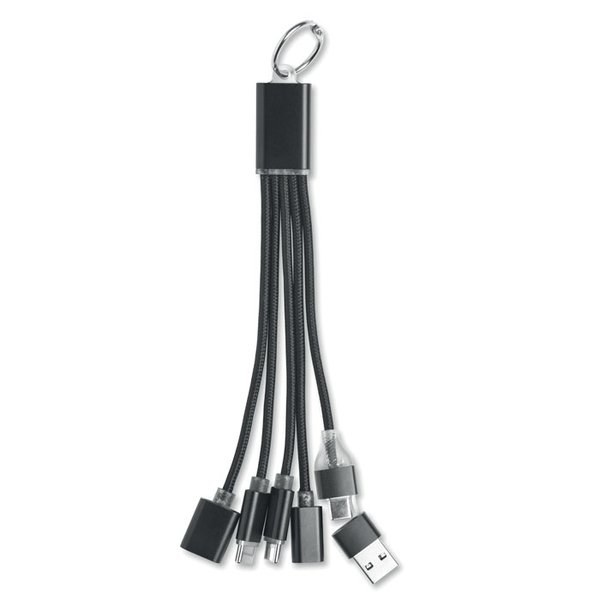 HUBLUE 3-in-1 charging cable keyring