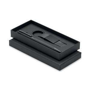 ESCRI SET Penna e portachiavi in PU - GiftRetail MO3175