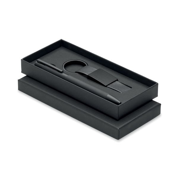 ESCRI SET Penna e portachiavi in PU - GiftRetail MO3175