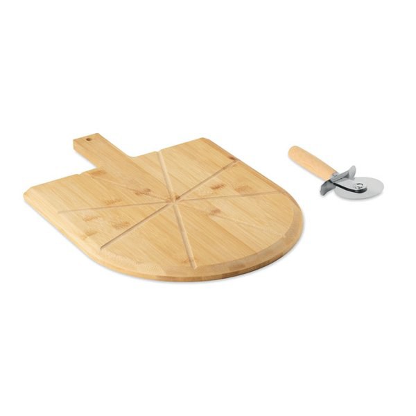 NAPOLITANA Tagliere per pizza in bambù - GiftRetail MO3202