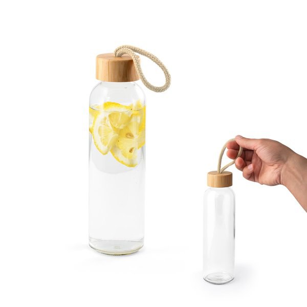 Borraccia in vetro con tappo in bambù, 520 ml - Egotier 94449