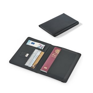 Porta passaporto in PU con chiusura elastica e molteplici tasche - Egotier 95129